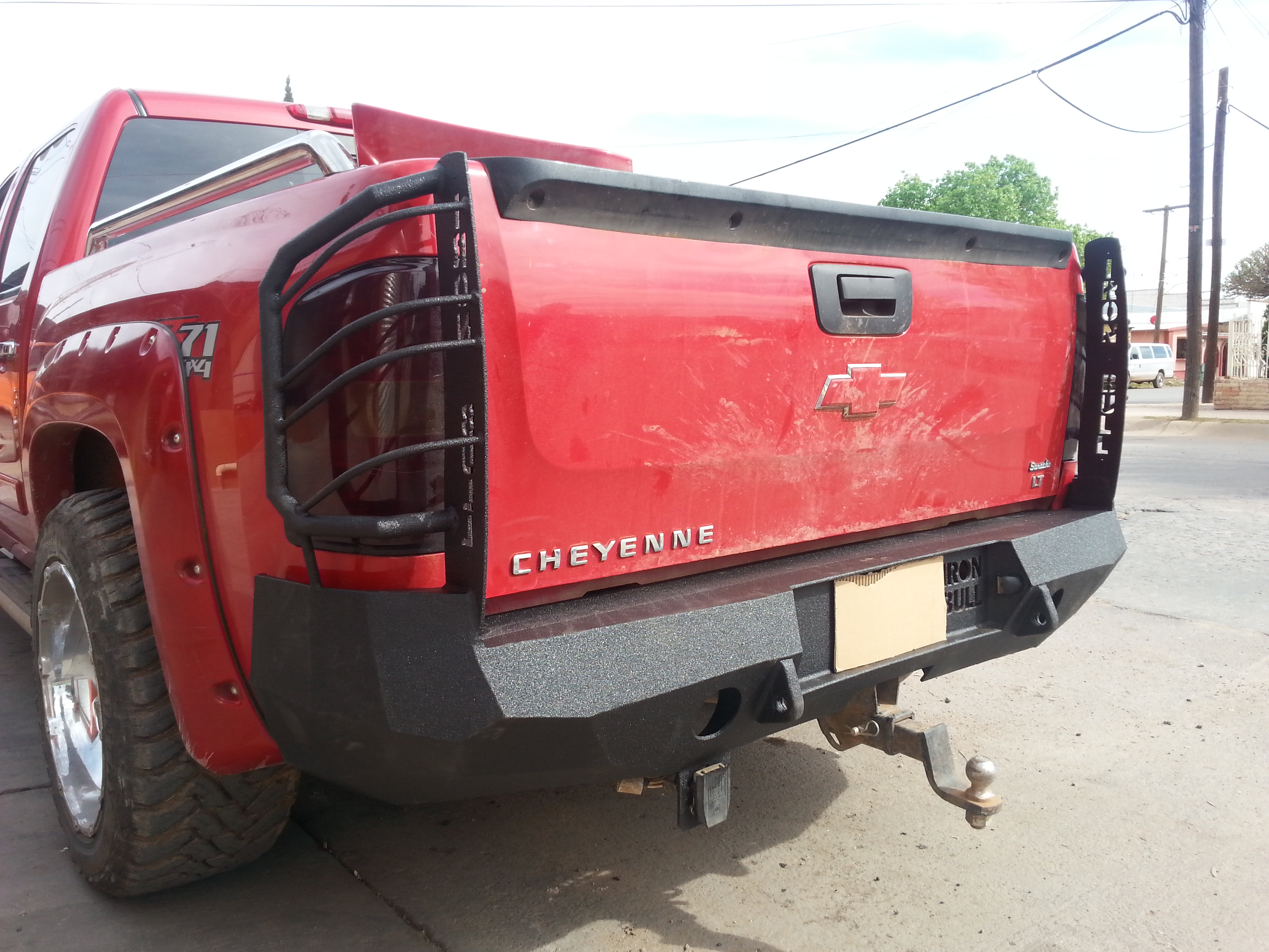 07-14 Chevy 1500 rear base bumper with tail light guards