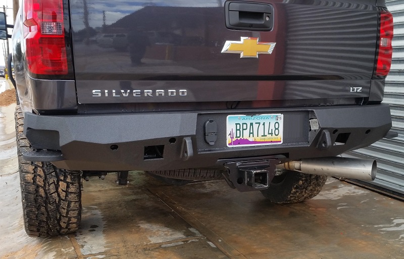 15-21 Chevrolet 2500 rear base bumper with side steps