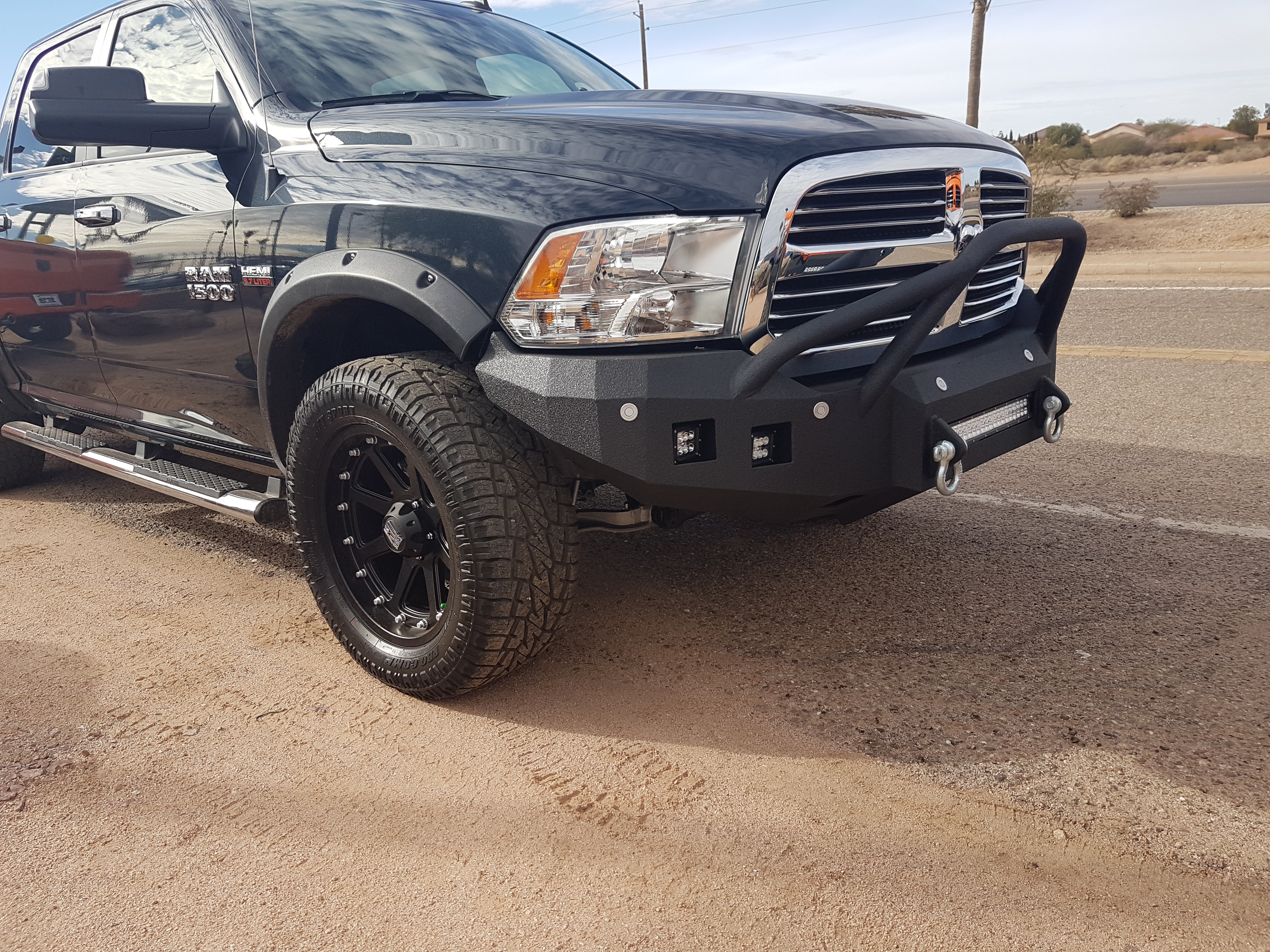 13-21 Dodge 1500 Delta 4 with light bar plate and square lights