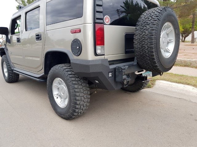 03-09 Hummer H2 Rear Base Bumper with Square lights 