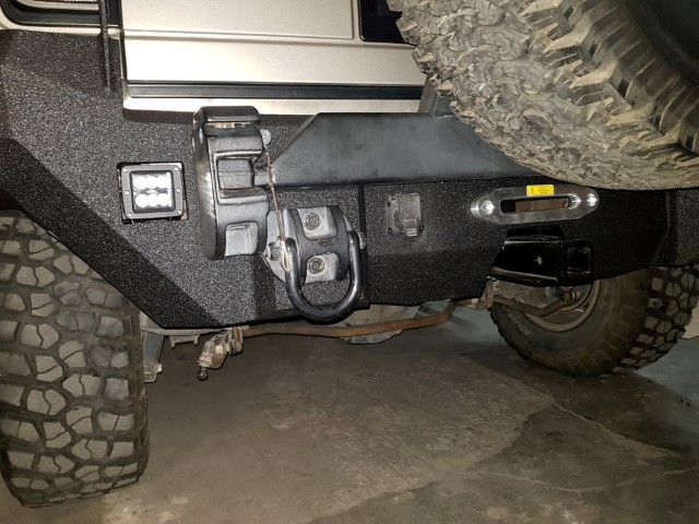 03-09 Hummer H2 Rear Base Bumper with Square lights