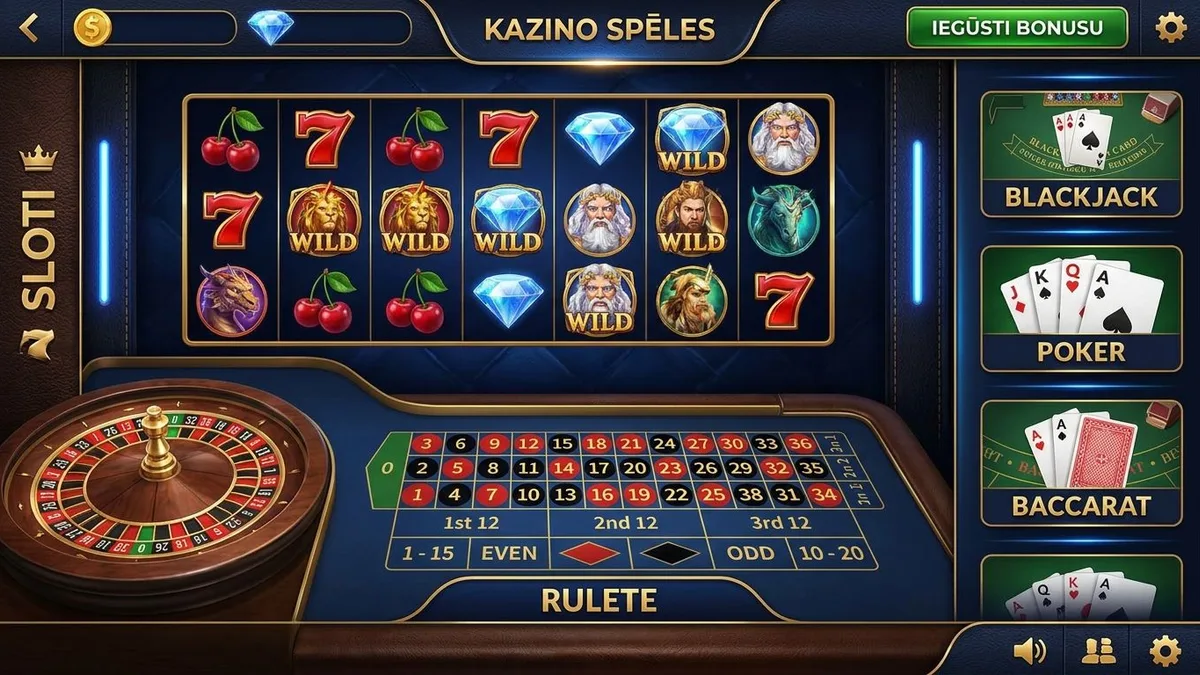 Kazino spēļu izvēle